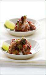 Asa de Frango com Molho de Cereja Apimentado